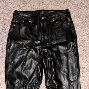 7 for all mankind leather skinny Jean!